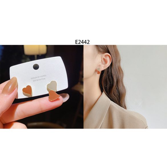 Bizsu fülbevaló Elegáns és modern Szivecske fülbevaló E2442