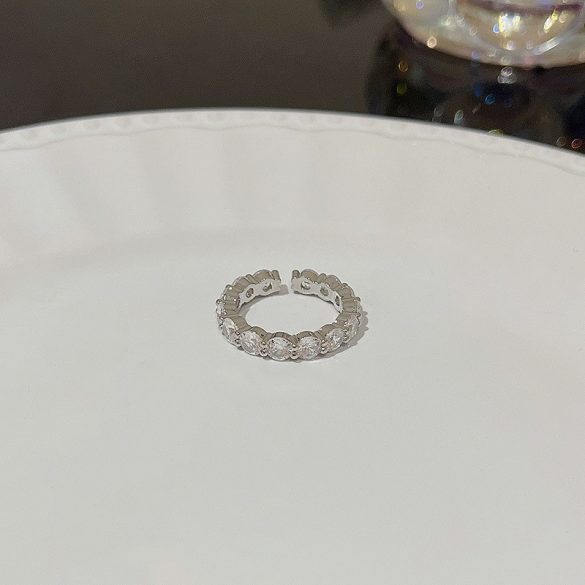 Bizsu gyűrű Nyitott gyűrű mérete állítható Sokköves gyűrű J810 