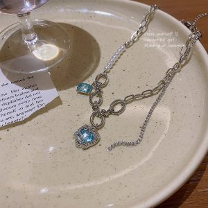 Bizsu nyaklánc Heart of the Ocean Blue Swarovski Elements Love Necklace X1246